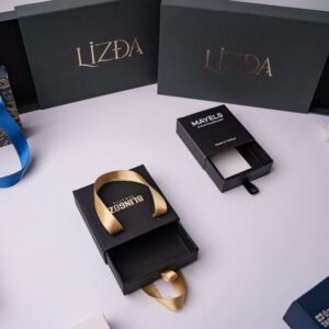 Assortment of luxury custom-designed packaging boxes, featuring elegant ribbons and high-quality finishes.luxury packaging, custom packaging boxes, bespoke packaging solutions, premium product packaging, gift boxes, retail packaging, eco-friendly boxes, packaging manufacturer UK, US packaging, European packaging