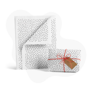 Dotted tissue paper designed for elegant and stylish gift wrapping, providing a perfect touch to any packaging.