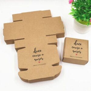 Custom folding kraft box with personalized design and eco-friendly material.