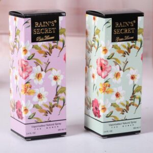 Custom cologne box designed for premium fragrance packaging with floral printed designs.